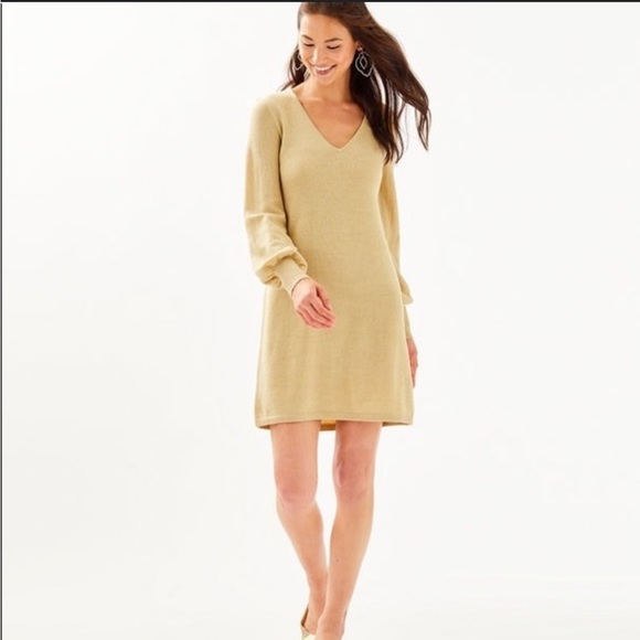 Lilly Pulitzer Dresses & Skirts - Lilly Pulitzer Gold Wool Blend Sariyah Dress Women’s
XXS